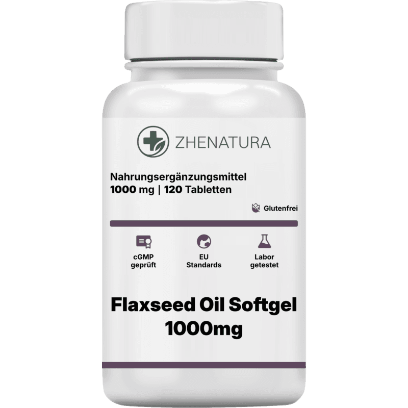 Flaxseed oil softgel 1000mg verpackung flasche ZHENDE.png