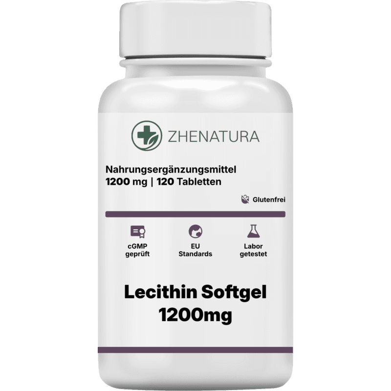Lecithin softgel 1200mg verpackung flasche ZHENDE.png