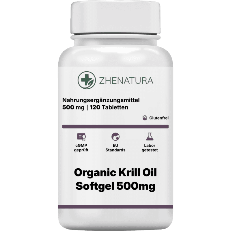 Organic krill oil softgel 500mg verpackung flasche ZHENDE.png