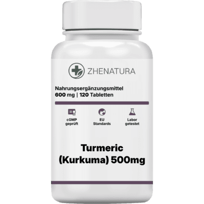 Turmeric kurkuma 500mg verpackung flasche ZHENDE.png