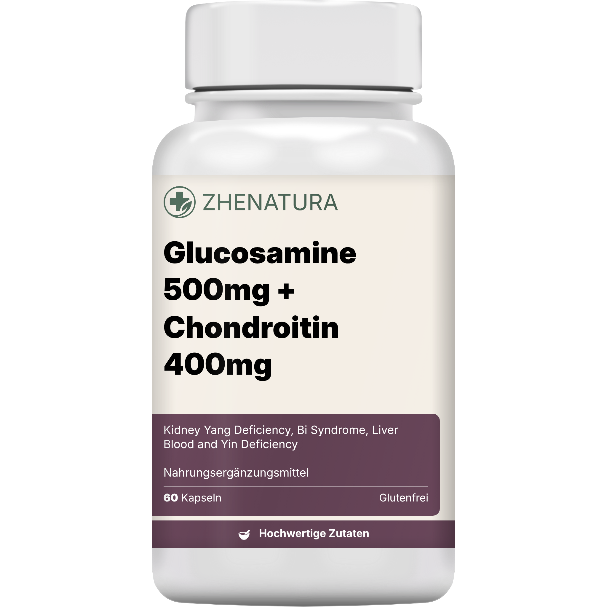 Glucosamine 500mg chondroitin 400mg verpackung flasche.png