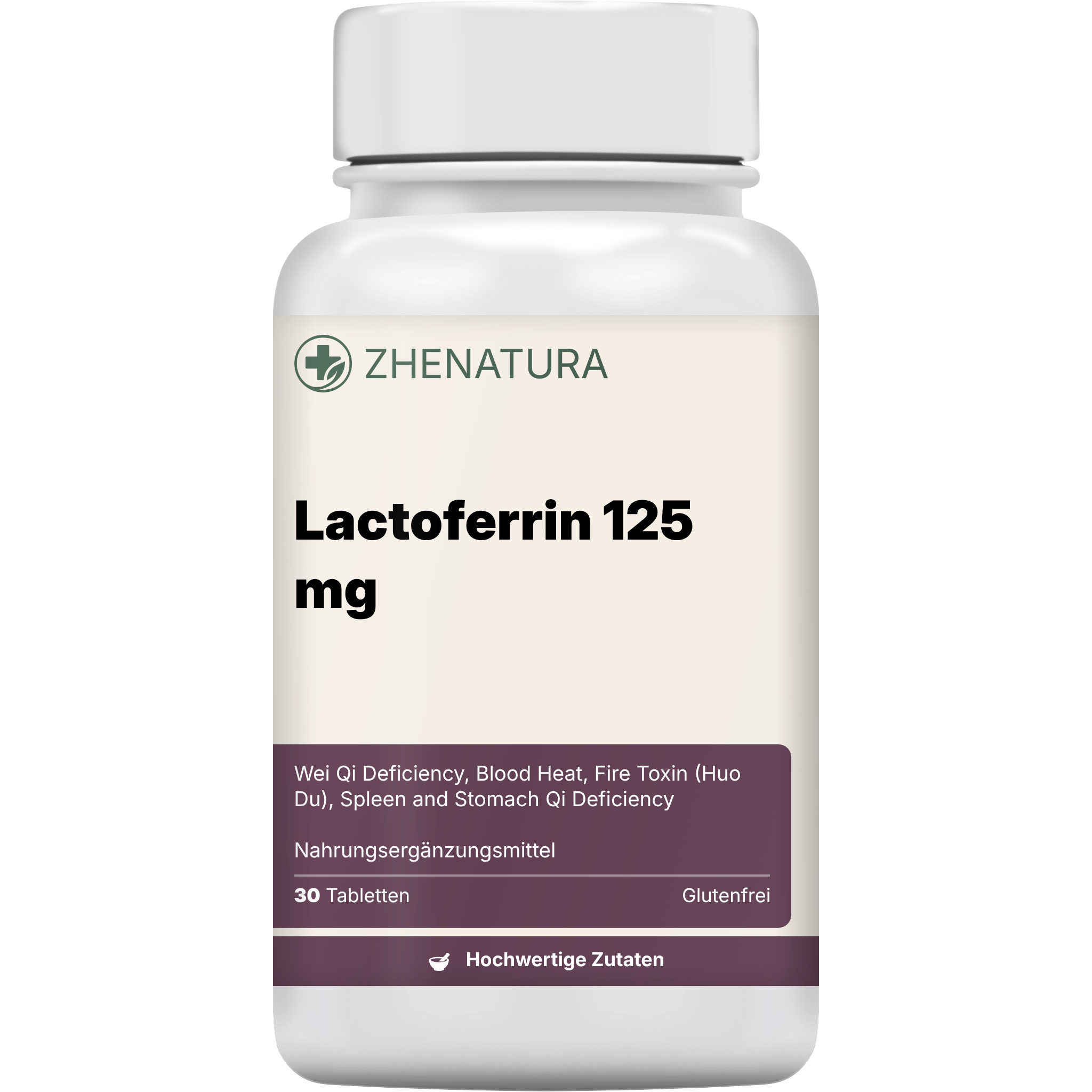 Lactoferrin 125 mg verpackung flasche ZHEN.png
