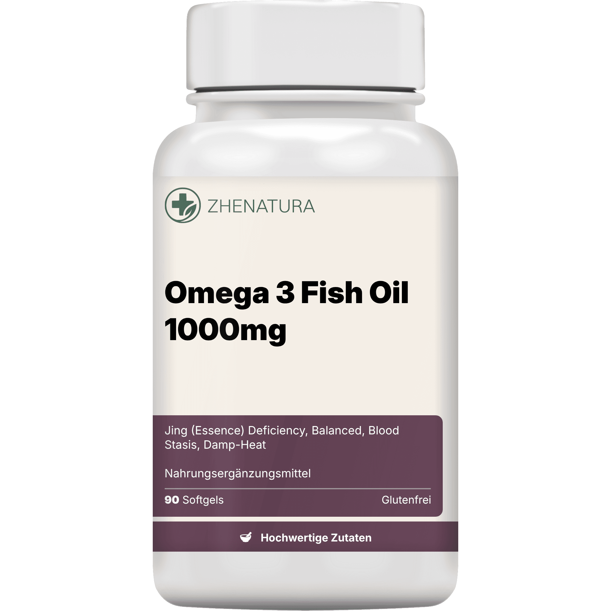 Omega 3 fish oil 1000mg verpackung flasche ZHENDE.png