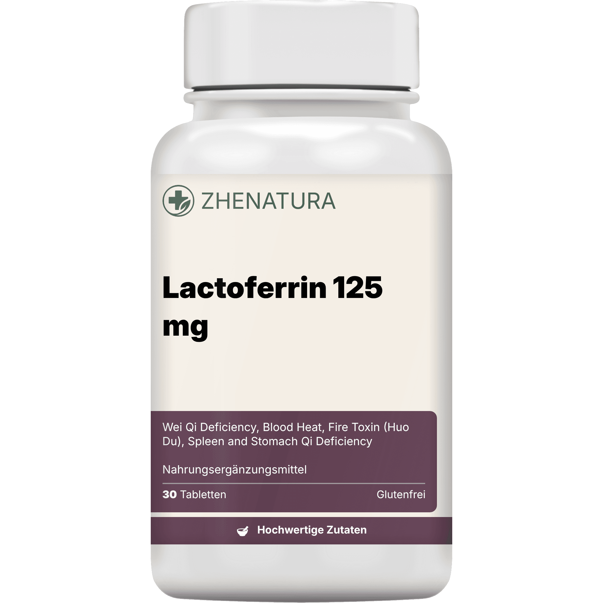 Lactoferrin 125 mg verpackung flasche ZHEN.png